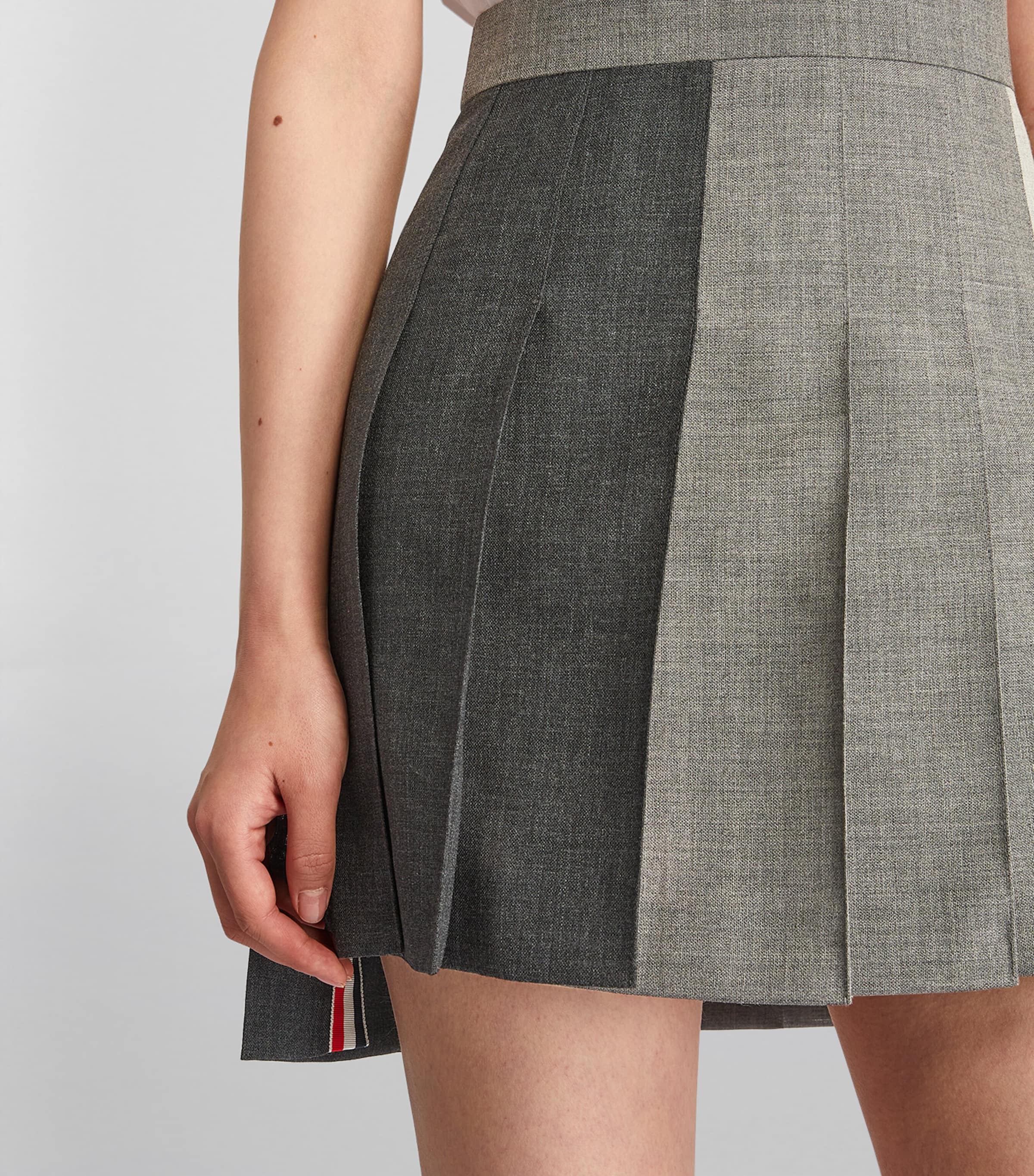 Pleated Mini Skirt DARK GREY Image 6