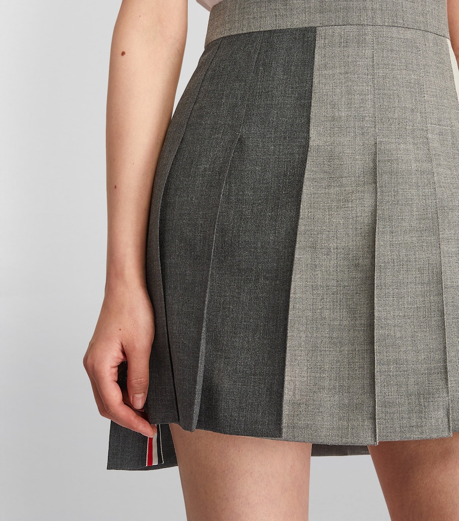 Pleated Mini Skirt DARK GREY Image 6