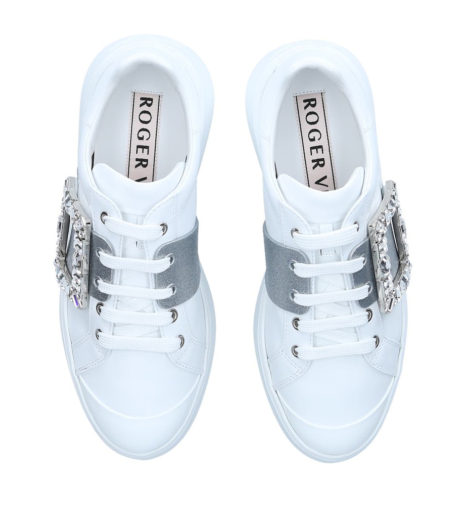 Viv Skate Glitter Buckle Sneakers WHITE Image 4