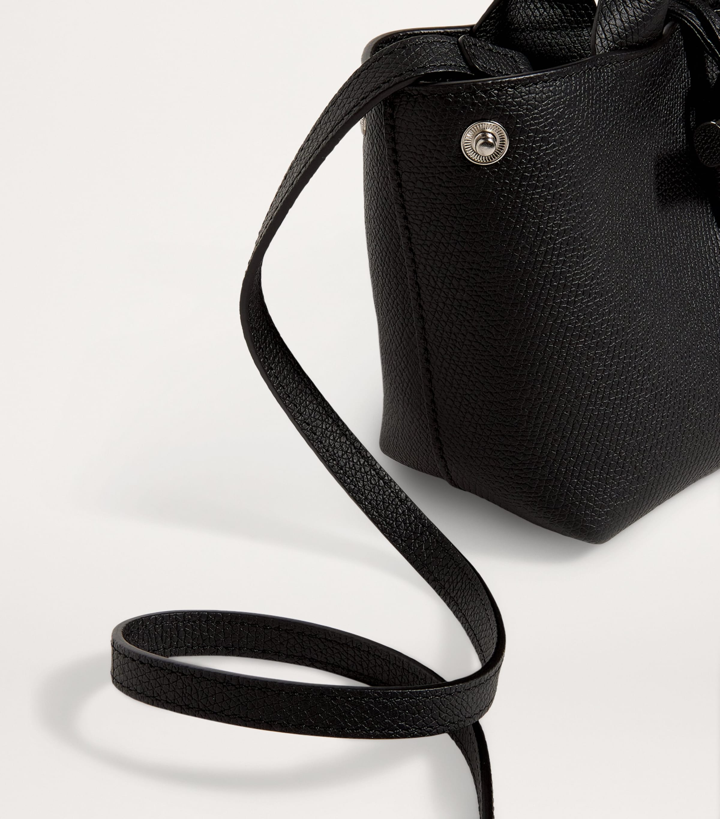 Extra Small Leather Le Roseau Top-Handle Bag 001 BLACK Image 6