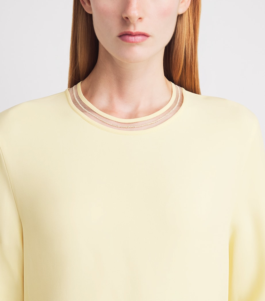Fabiana Filippi Womens Asymmetric Cady Midi Dress Giallo Image 3