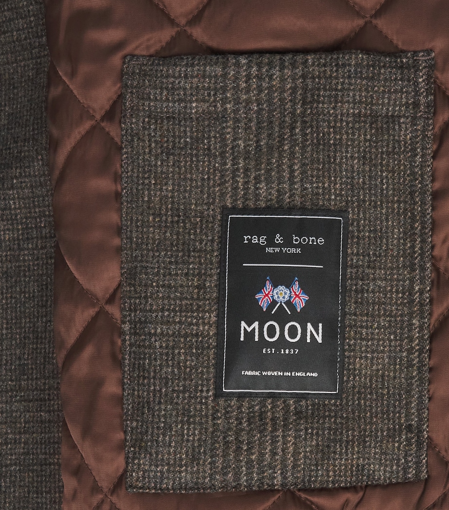 Wool Leather-Trim Bomber Jacket BROWN Image 5