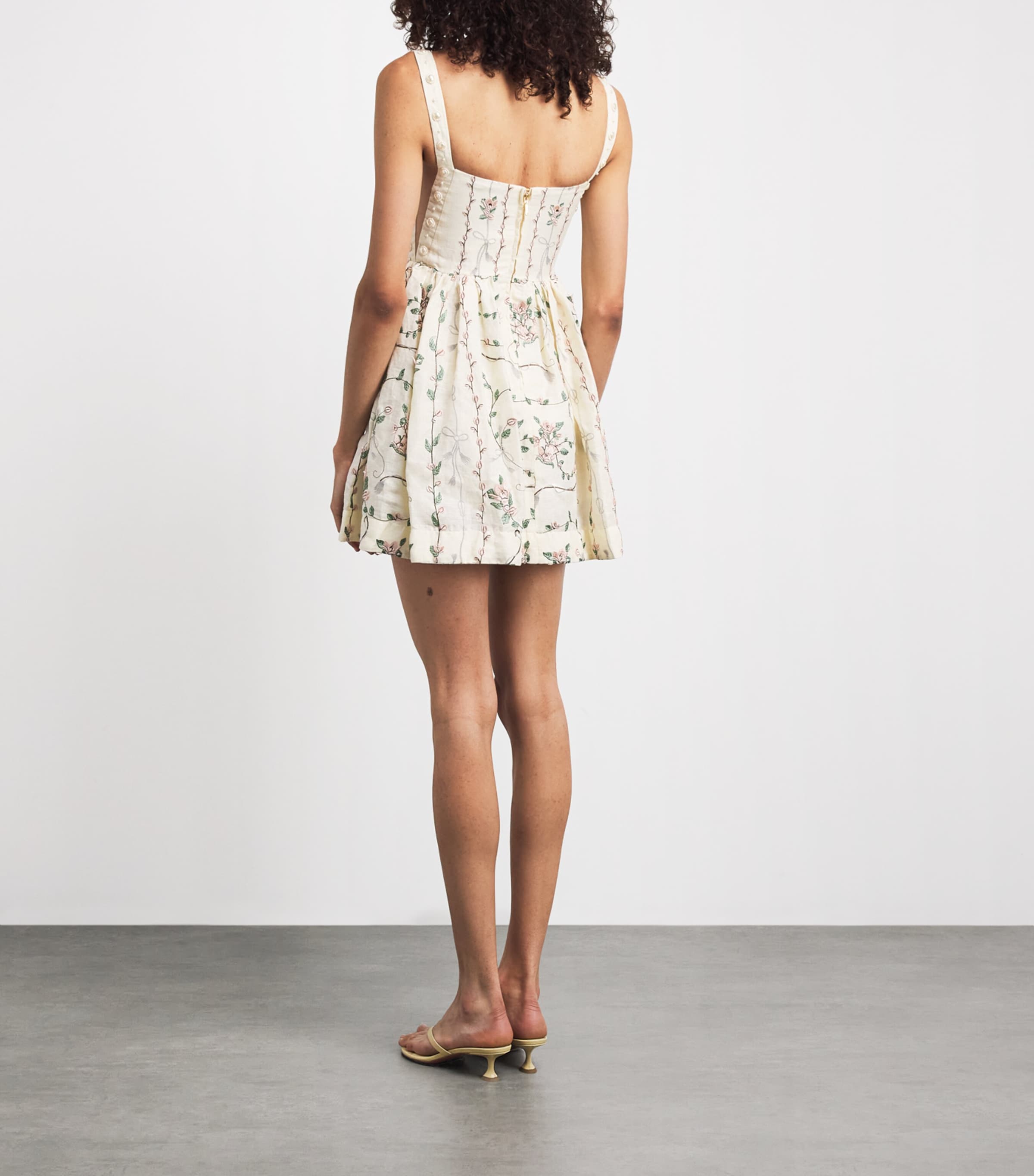 Agua By Agua Bendita Womens Linen Mielero Navegante Mini Dress Image 4