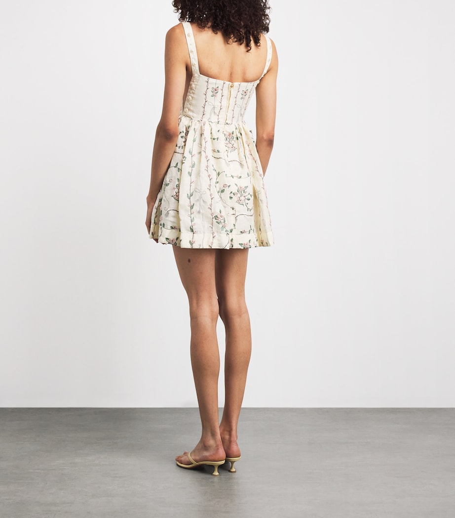 Agua By Agua Bendita Womens Linen Mielero Navegante Mini Dress Image 4