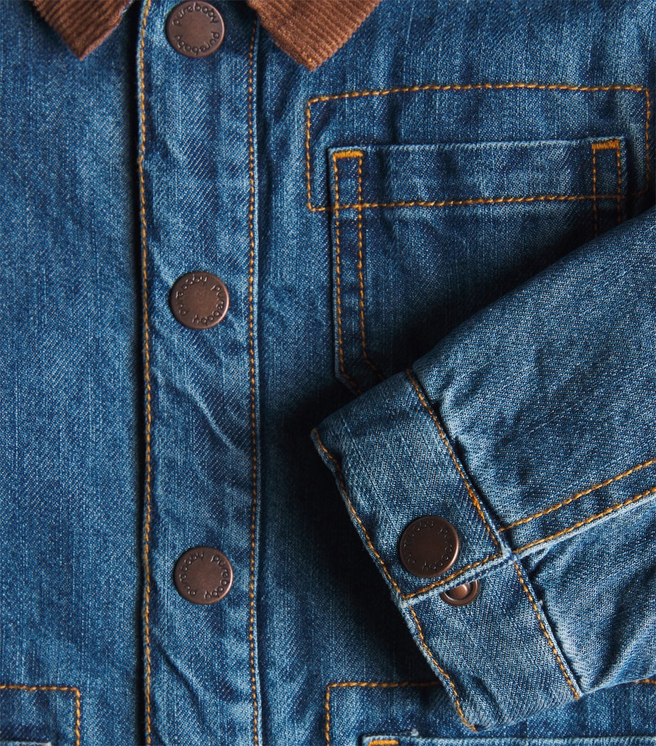 Purebaby Padded Denim Jacket (0-12 Months) Mdenm Mid Denim Image 3