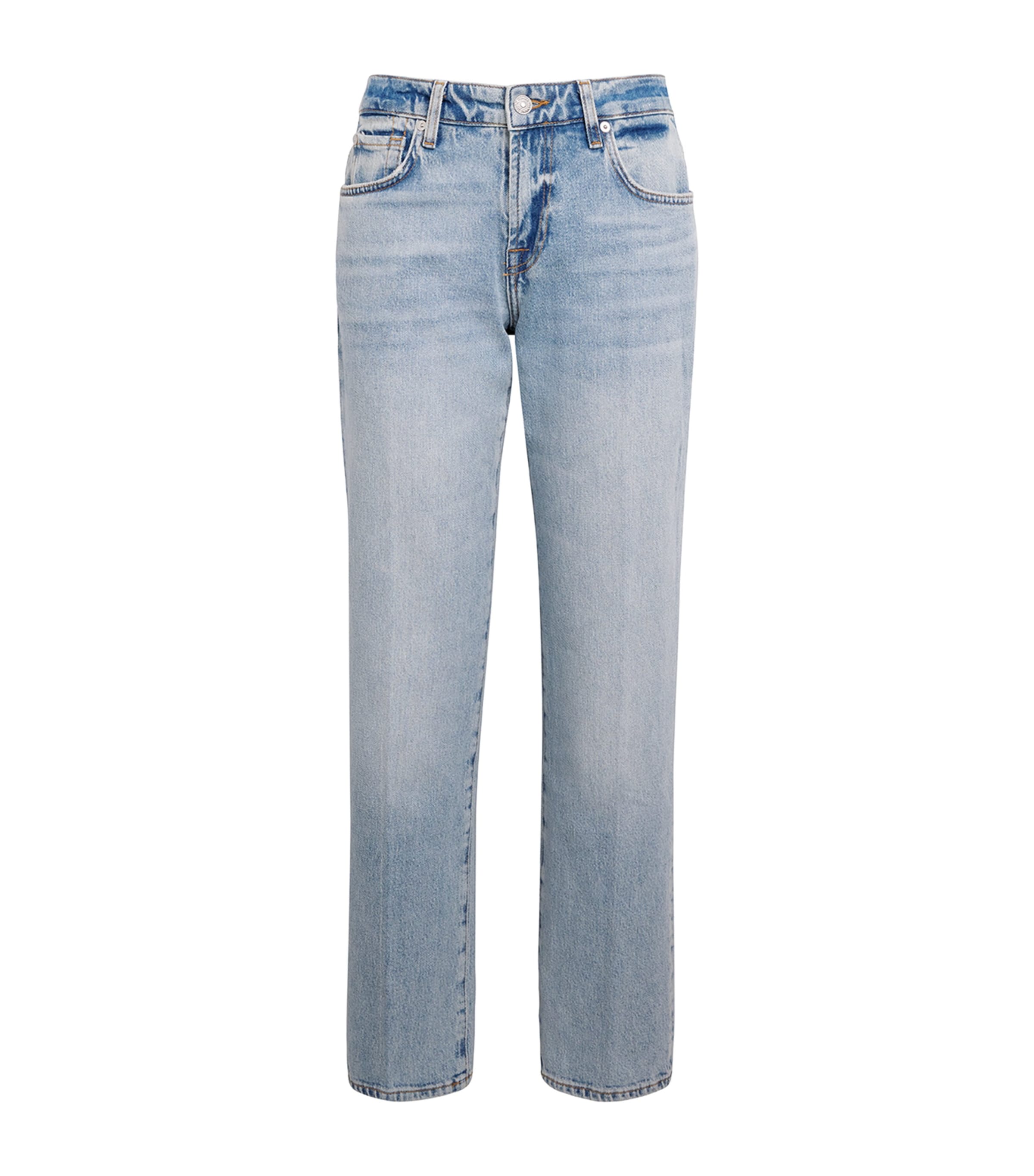 7 For All Mankind Womens Calie Mid-Rise Straight Jeans Ode To Image 1