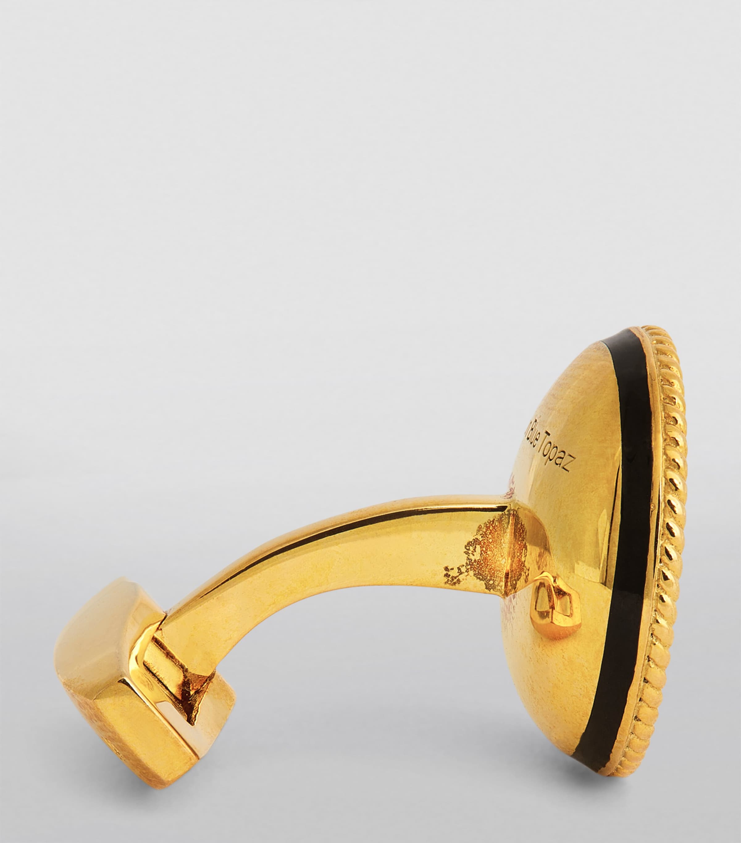 Gold-Plated Blue Topaz Cufflinks GOLD/ BLUE Image 4