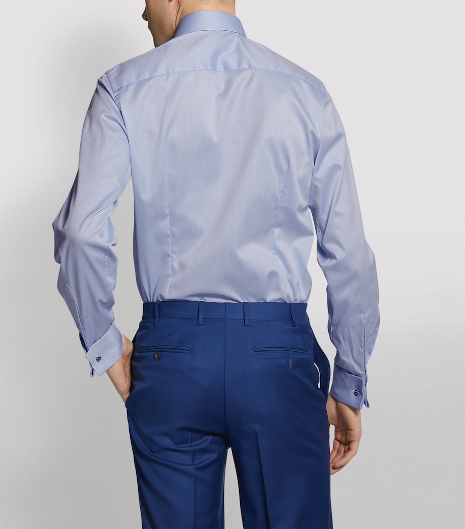 Signature Twill Contemporary Fit Shirt BLUE Image 7