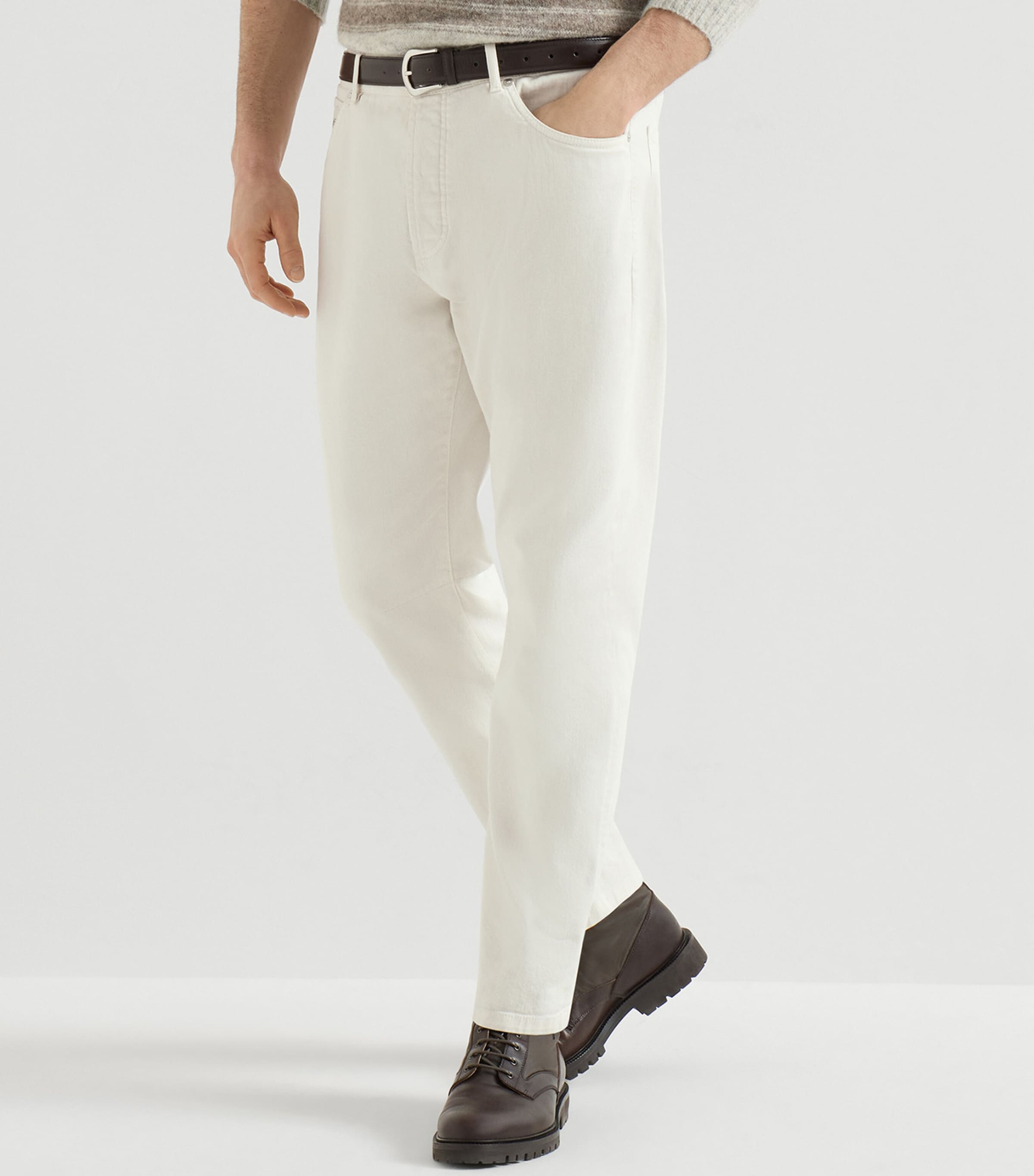 Brunello Cucinelli Mens Comfort Denim Five-Pocket Trousers Image 3