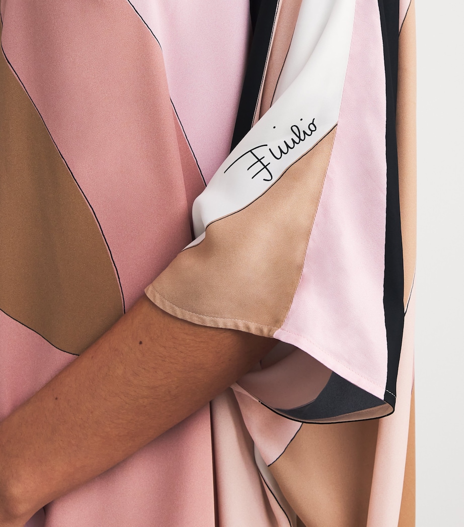 Iride Print Maxi Kaftan 048 NUDE Image 5