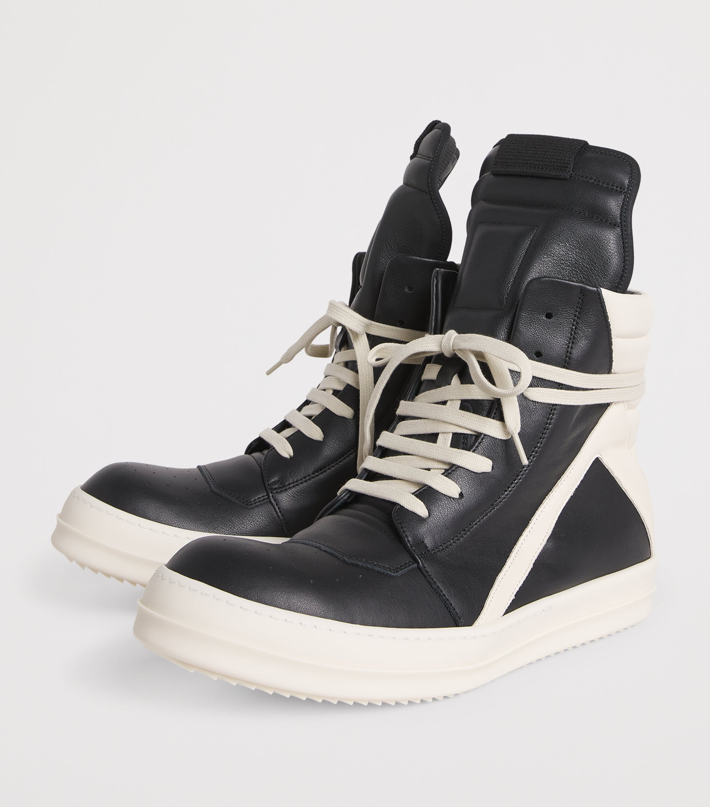 Leather Geobasket High-Top Sneakers BLACK/MILK/MILK/ 911 Image 3