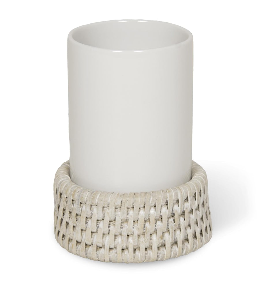 Decor Walther Rattan-Porcelain Toiletry Holder (10.5cm) Rattan Light Image 1