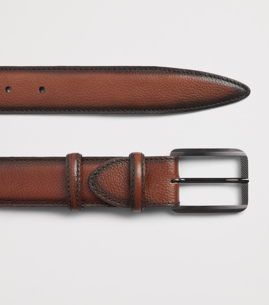 Elliot Rhodes Burnished Leather Belt Chestnut Image 3