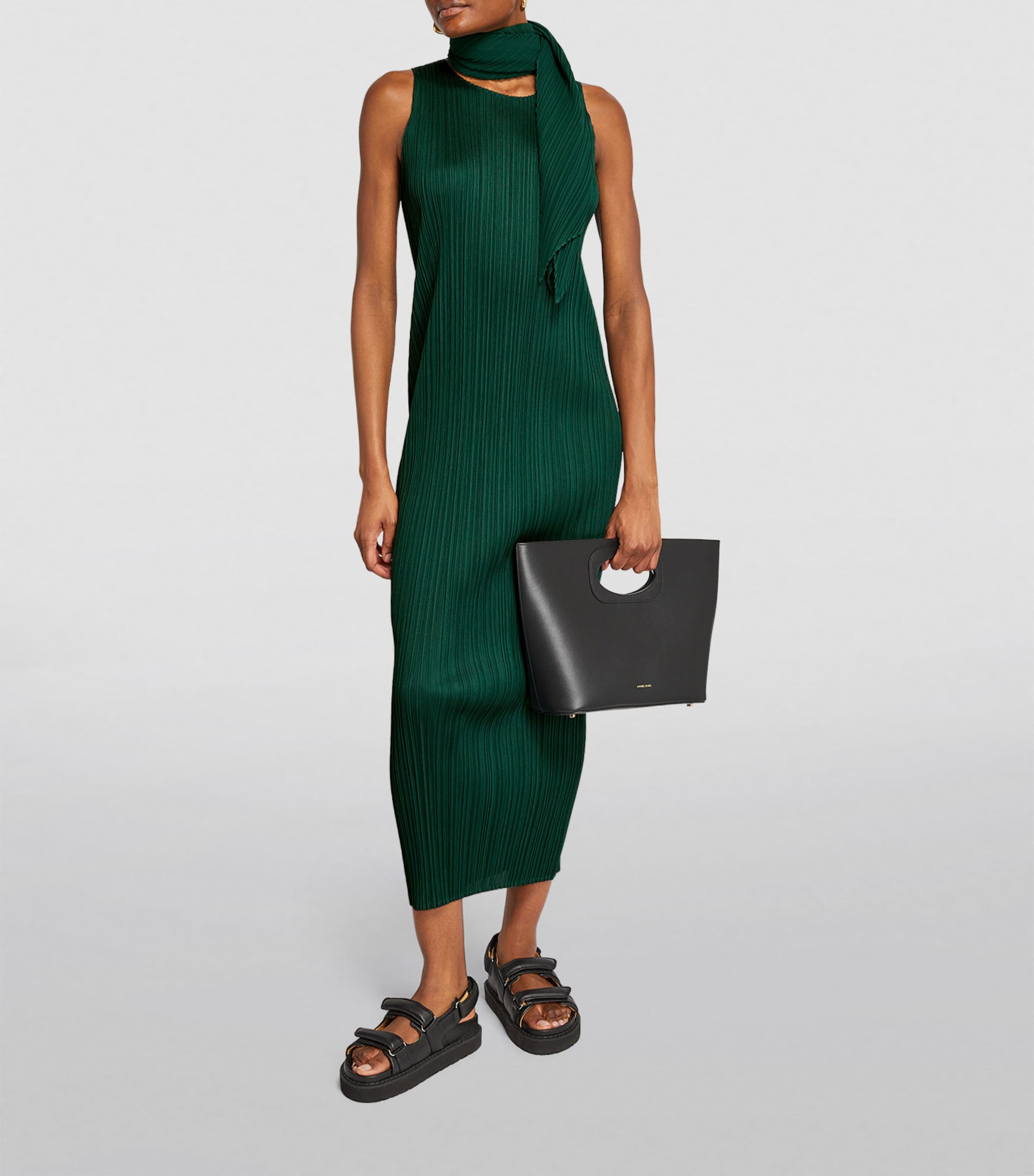 Pleats Please Issey Miyake Womens Sleeveless New Colorful Basics Maxi Dress Image 2