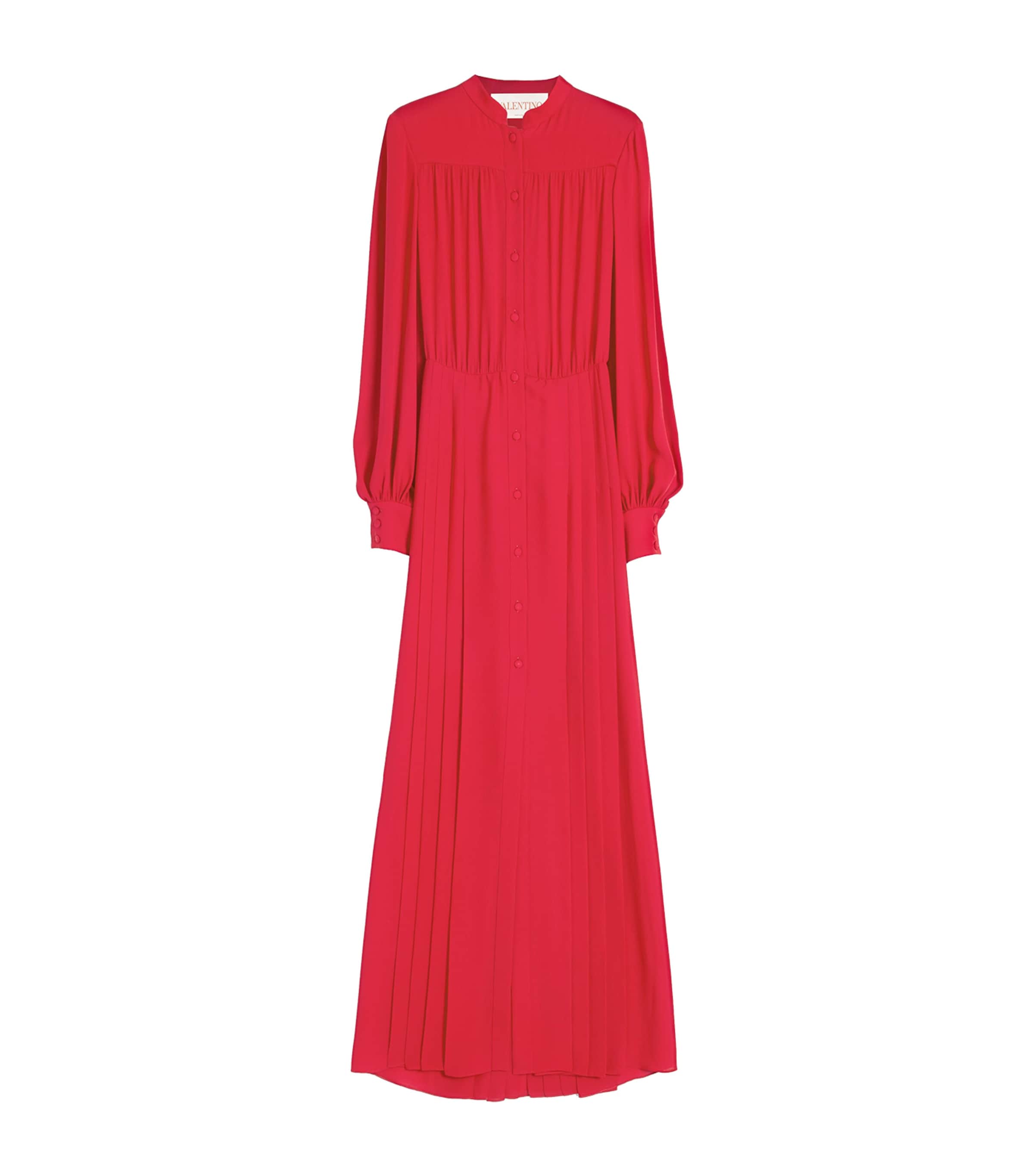 Valentino Silk Georgette Gown In Red