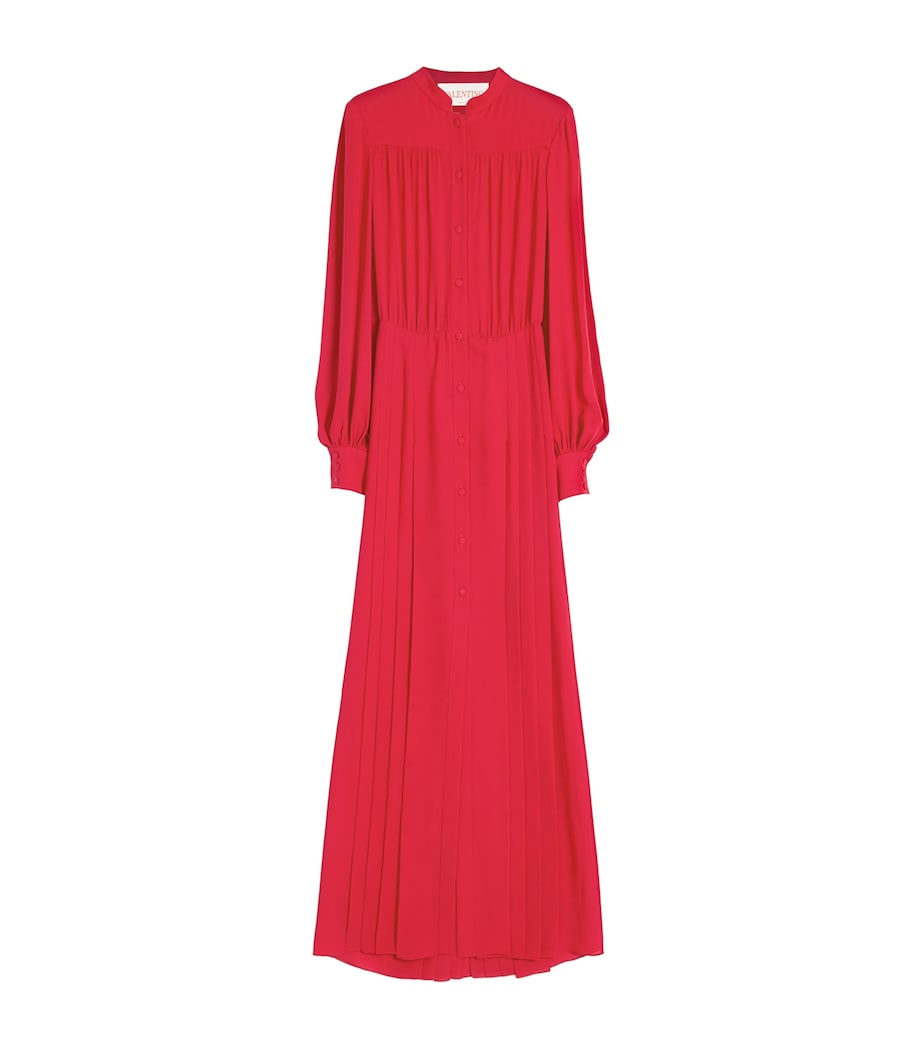 Silk Maxi Shirt Dress R9M Image 1