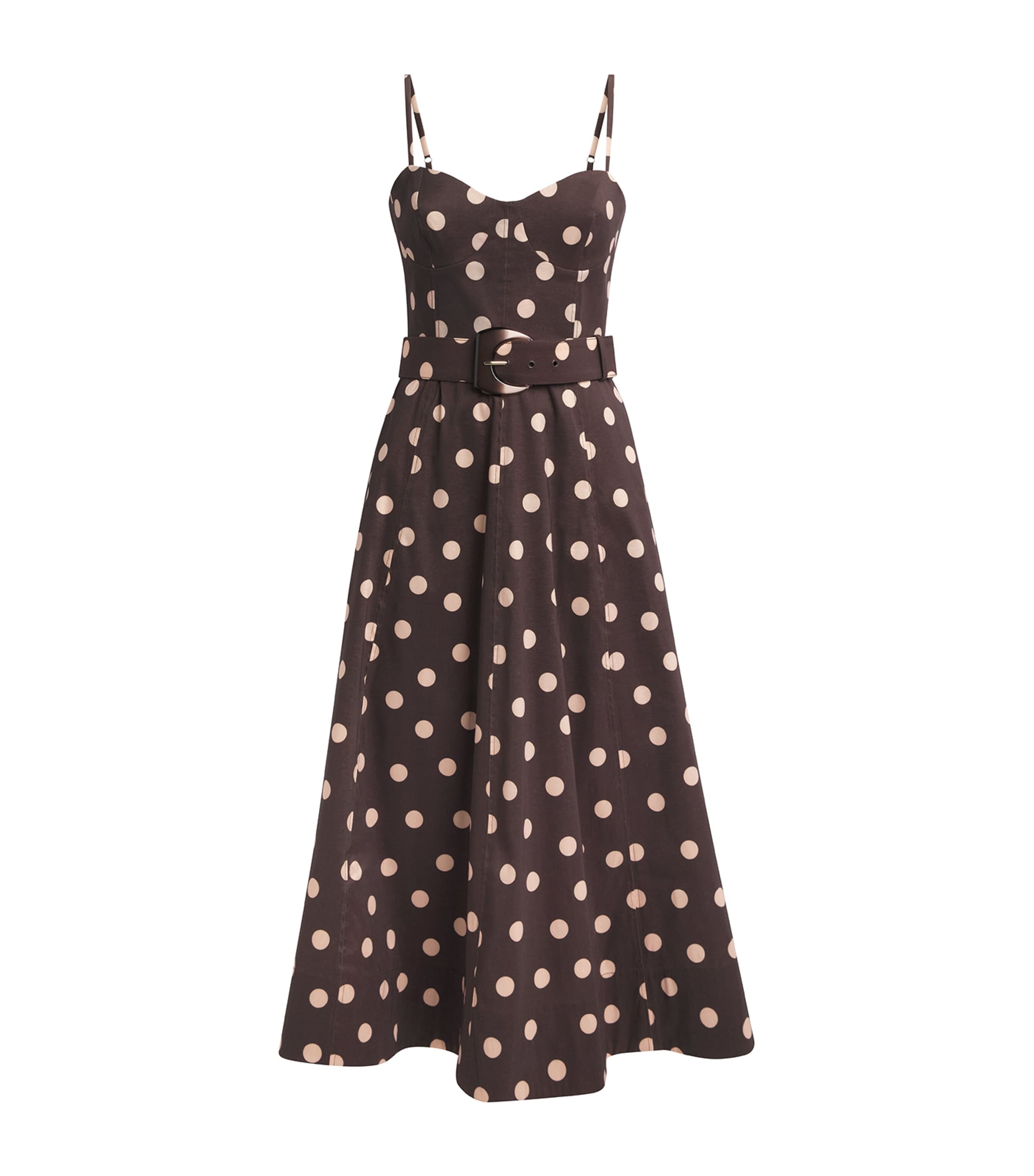 Rebecca Vallance Polka Dot Vivianne Midi Dress Polka Dot