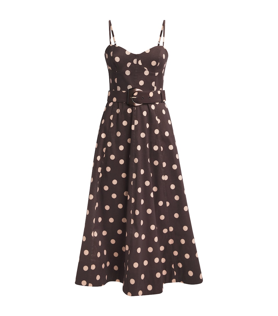 Rebecca Vallance Polka Dot Vivianne Midi Dress Polka Dot