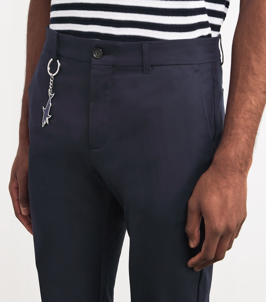 Stretch Slim-Fit Chinos with Shark Charm 50BLUE Image 6