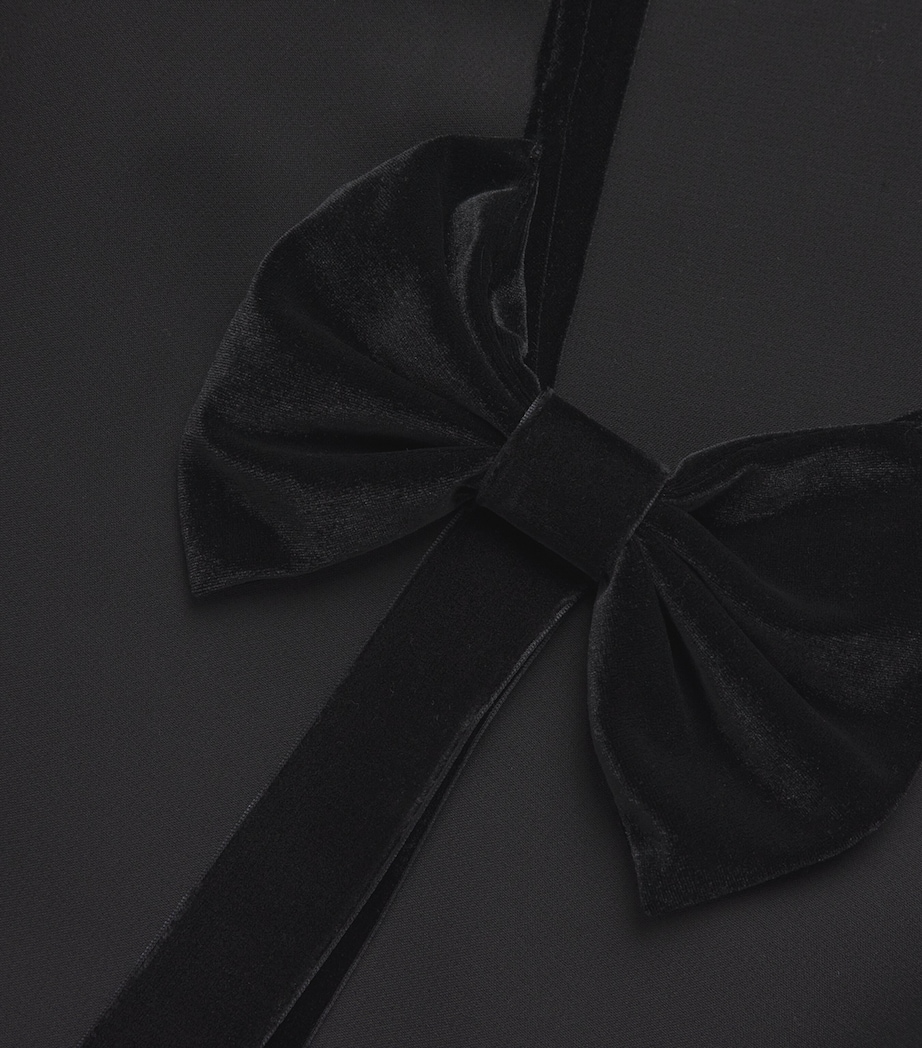 Maje Womens Bow-Embellished Mini Dress Black Image 5