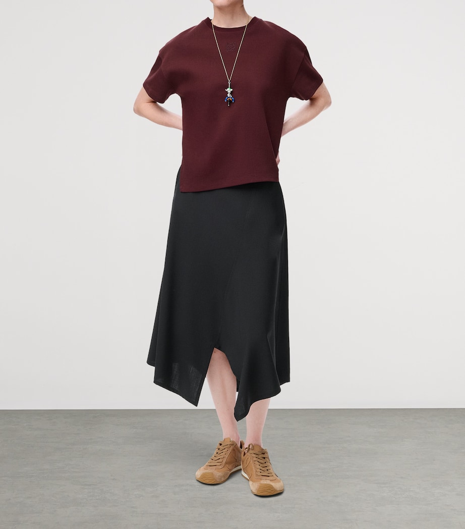 Asymmetric Anagram T-Shirt BURGUNDY Image 2