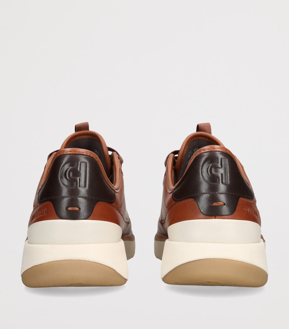 Cole Haan Leather GrandPrø All Day Court Sneakers Tan Comb Image 2