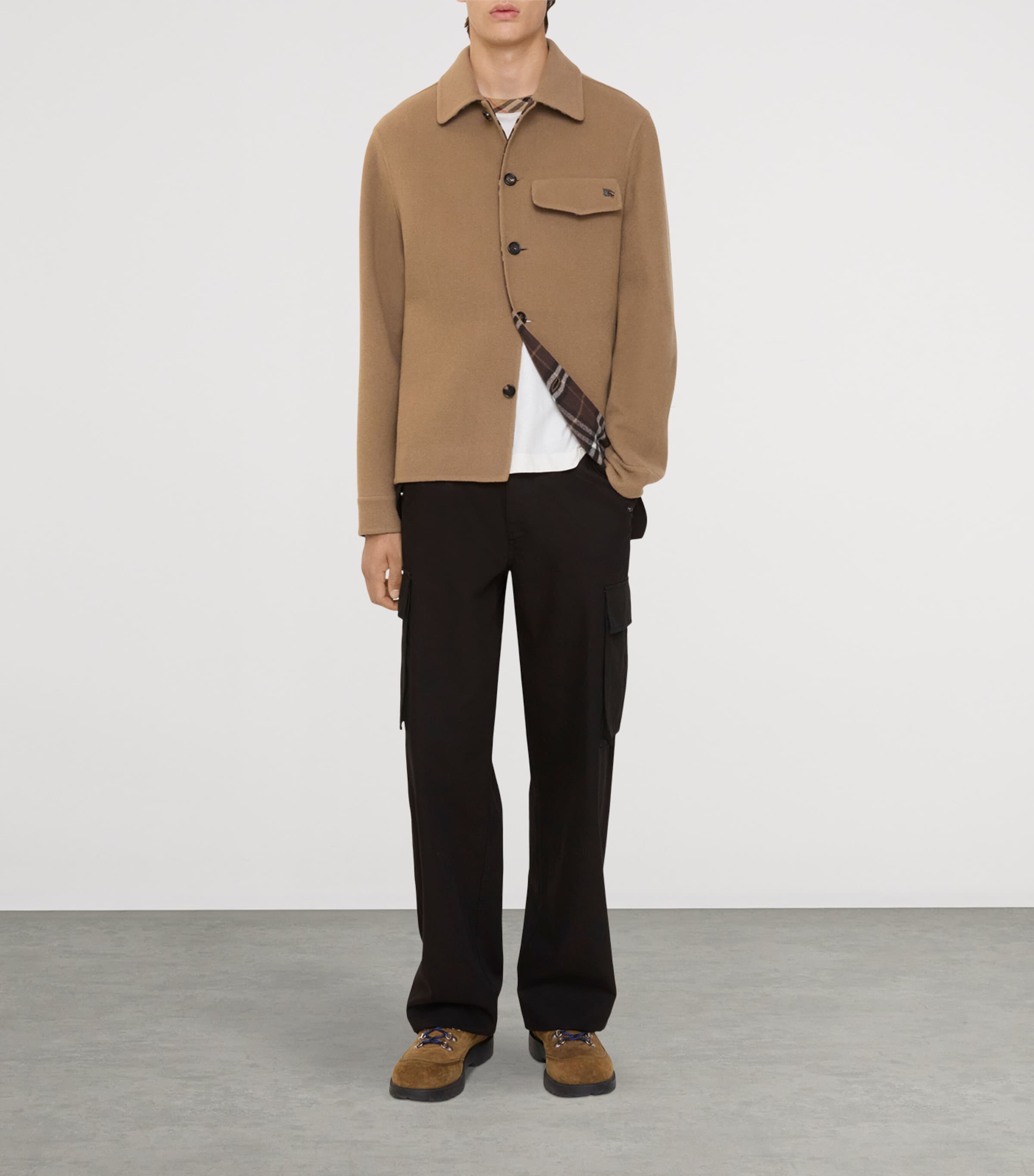 Wool Overshirt CML BN/TRCL BN IP CK Image 3