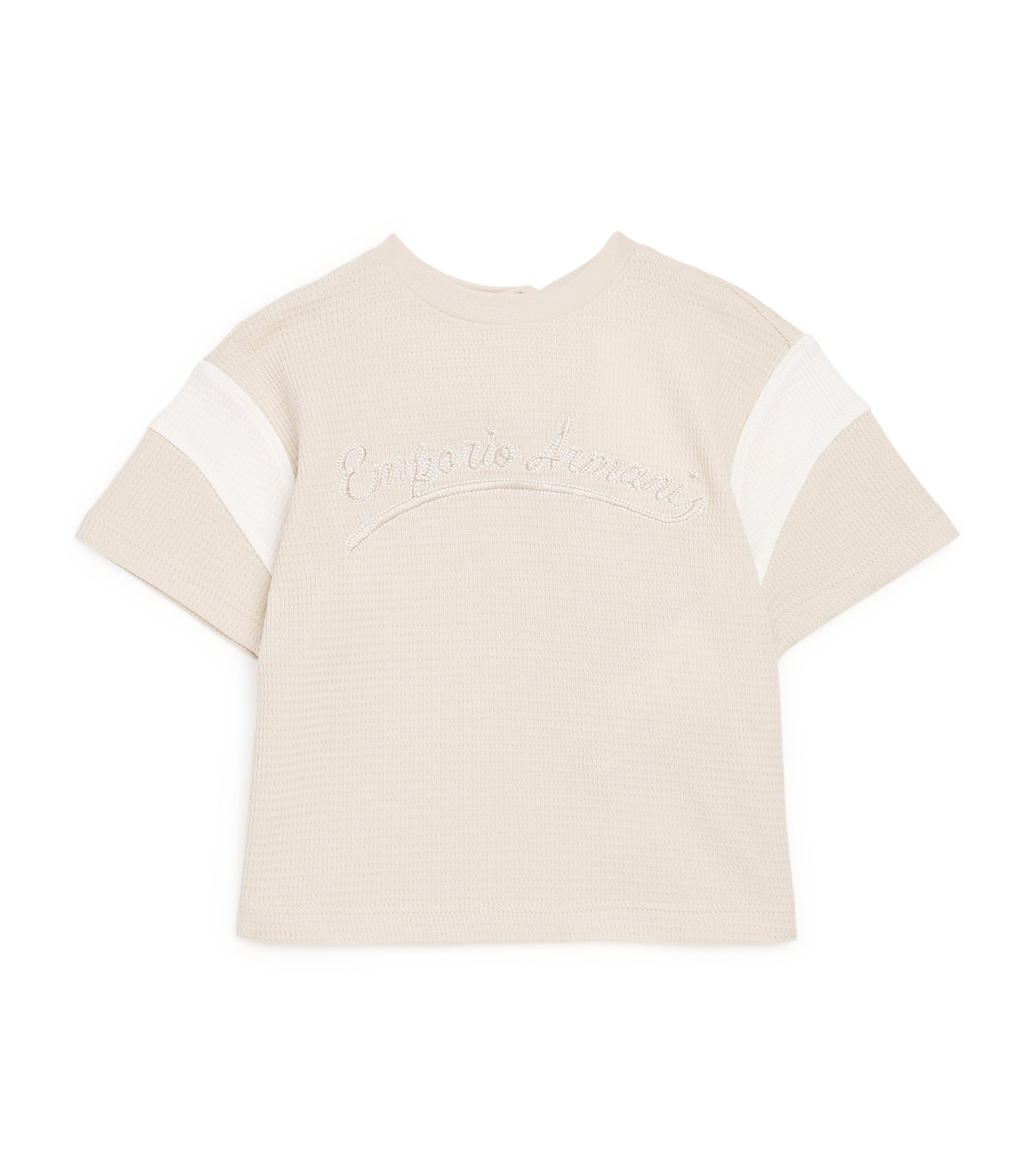 Cotton Embroidered T-Shirt (6-36 Months) FRENCH OAK Image 1