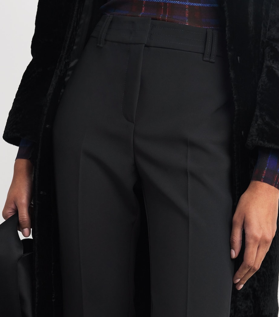 Flared Tailored Trousers BLACK Image 6