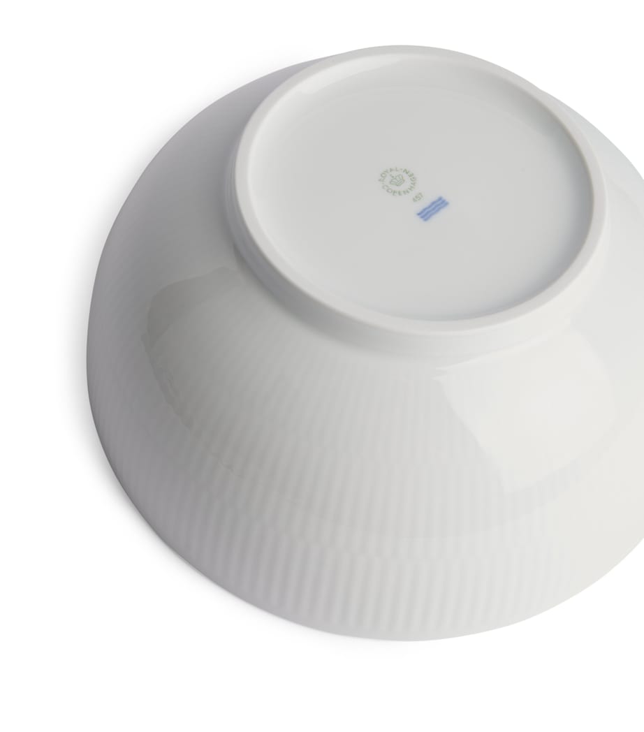 White Fluted Bowl (21cm) WHITE Image 2