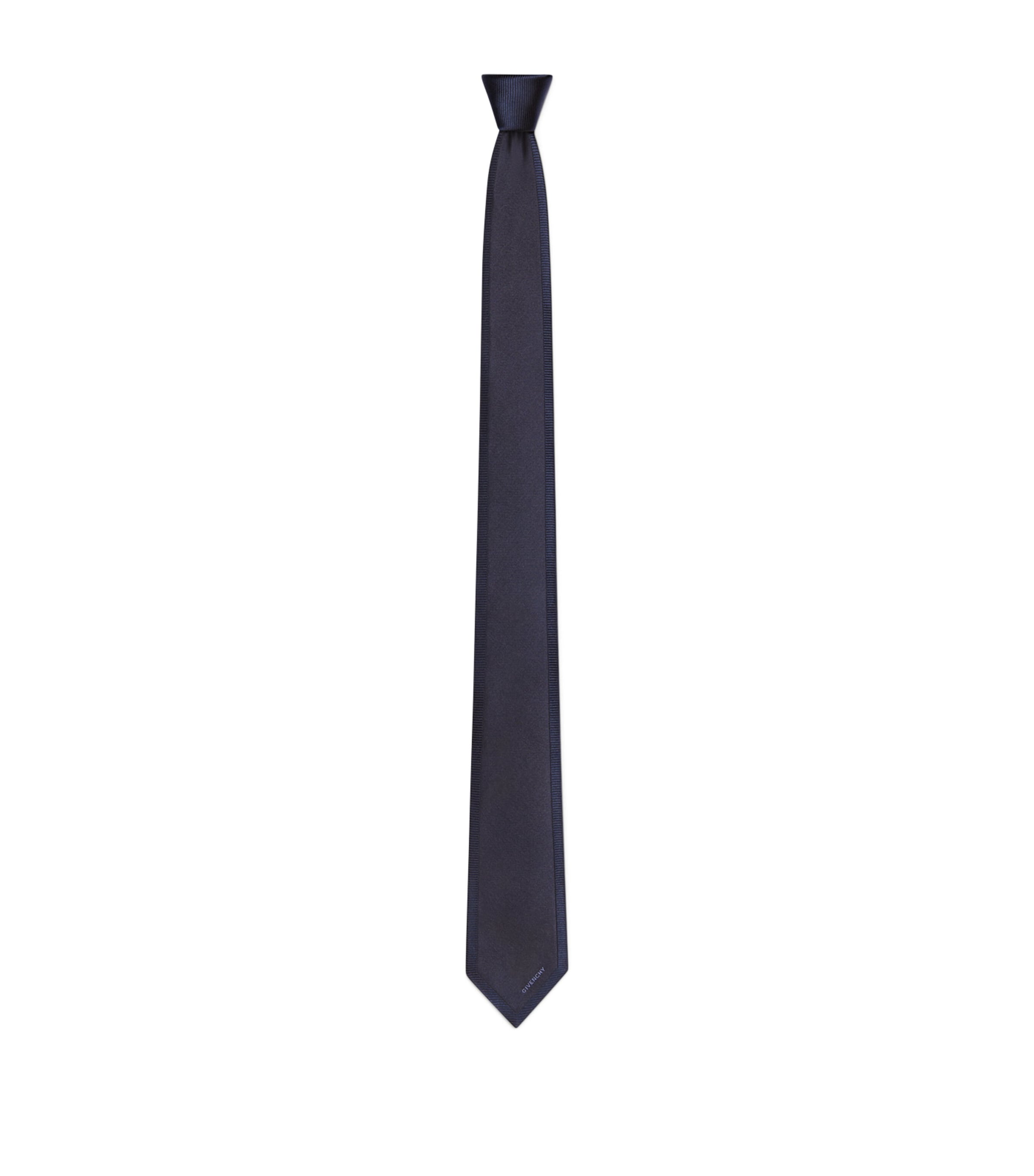Givenchy Silk Jacquard Stripe Tie Navy Image 1