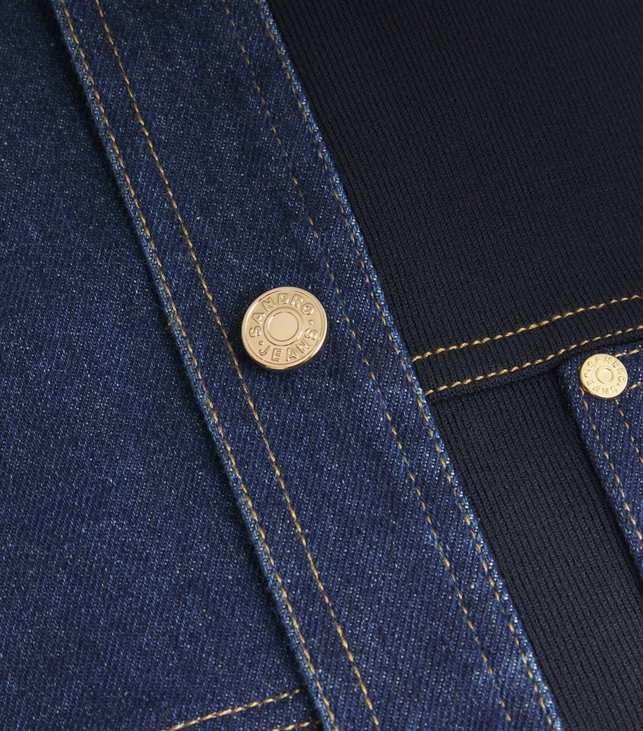 Contrast Cardigan NAVY BLUE Image 5