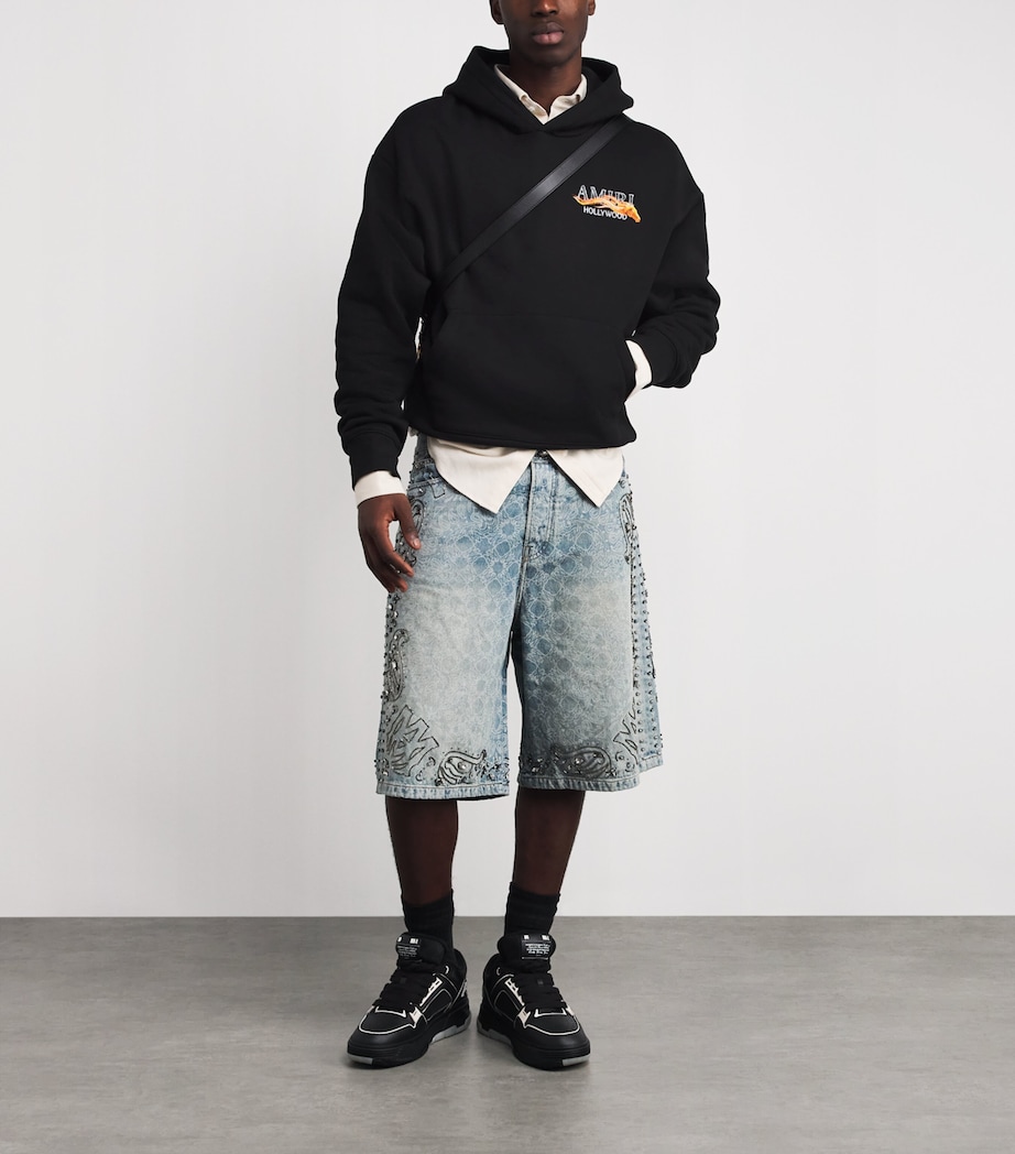 Cotton Hollywood Horse Hoodie BLACK Image 2