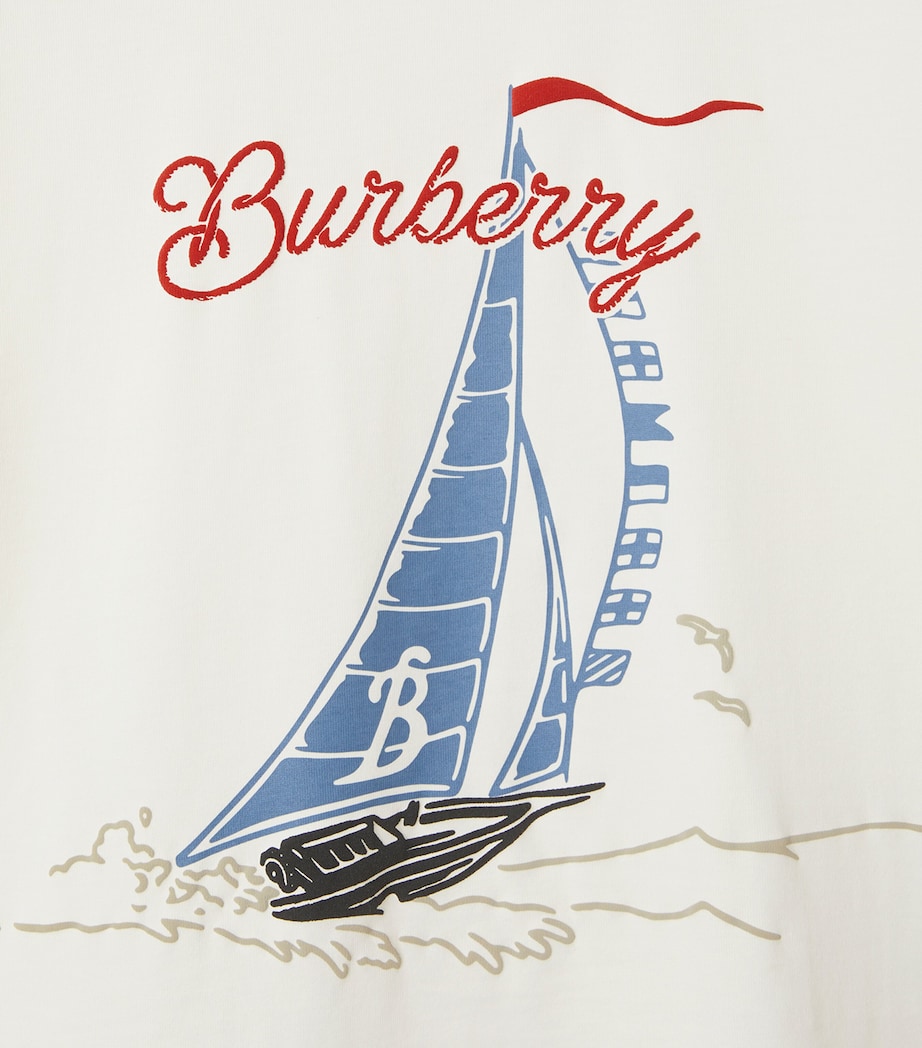 Cotton Sailboat Print T-Shirt CHALK Image 4