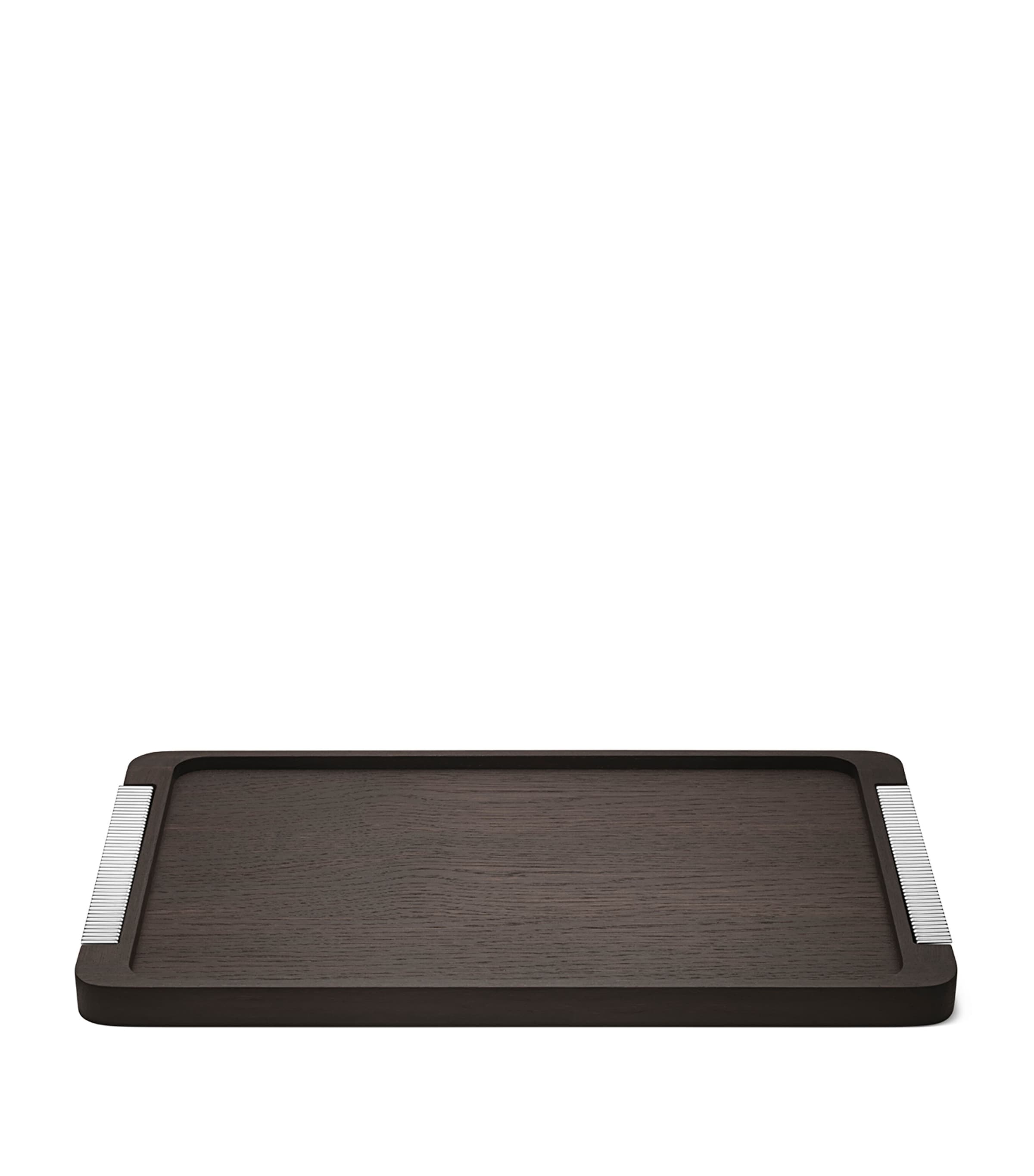 Georg Jensen Bernadotte Serving Tray In Brown