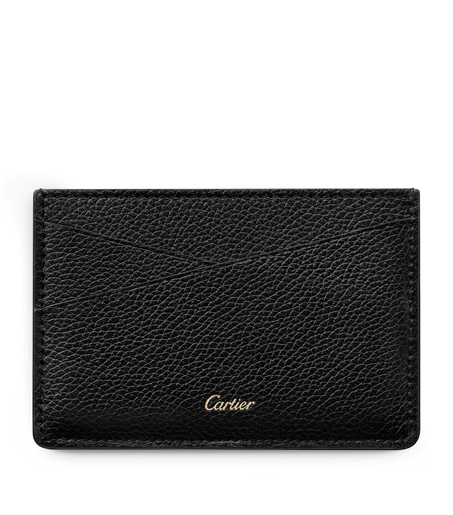 Leather Panthère de Cartier Card Holder BLACK Image 2