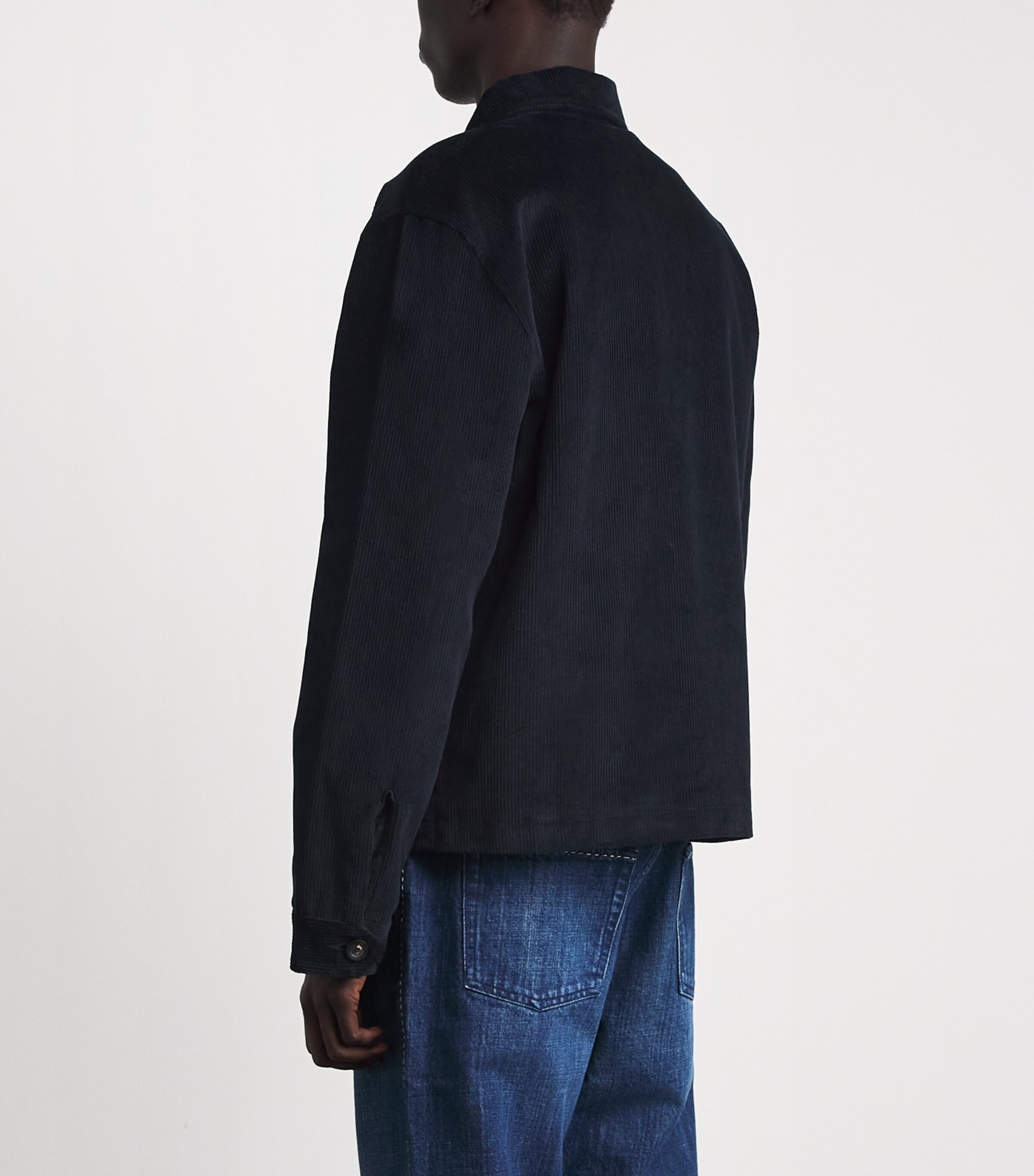 Wales Bonner Mens Corduroy Drew Shacket Navy Image 5