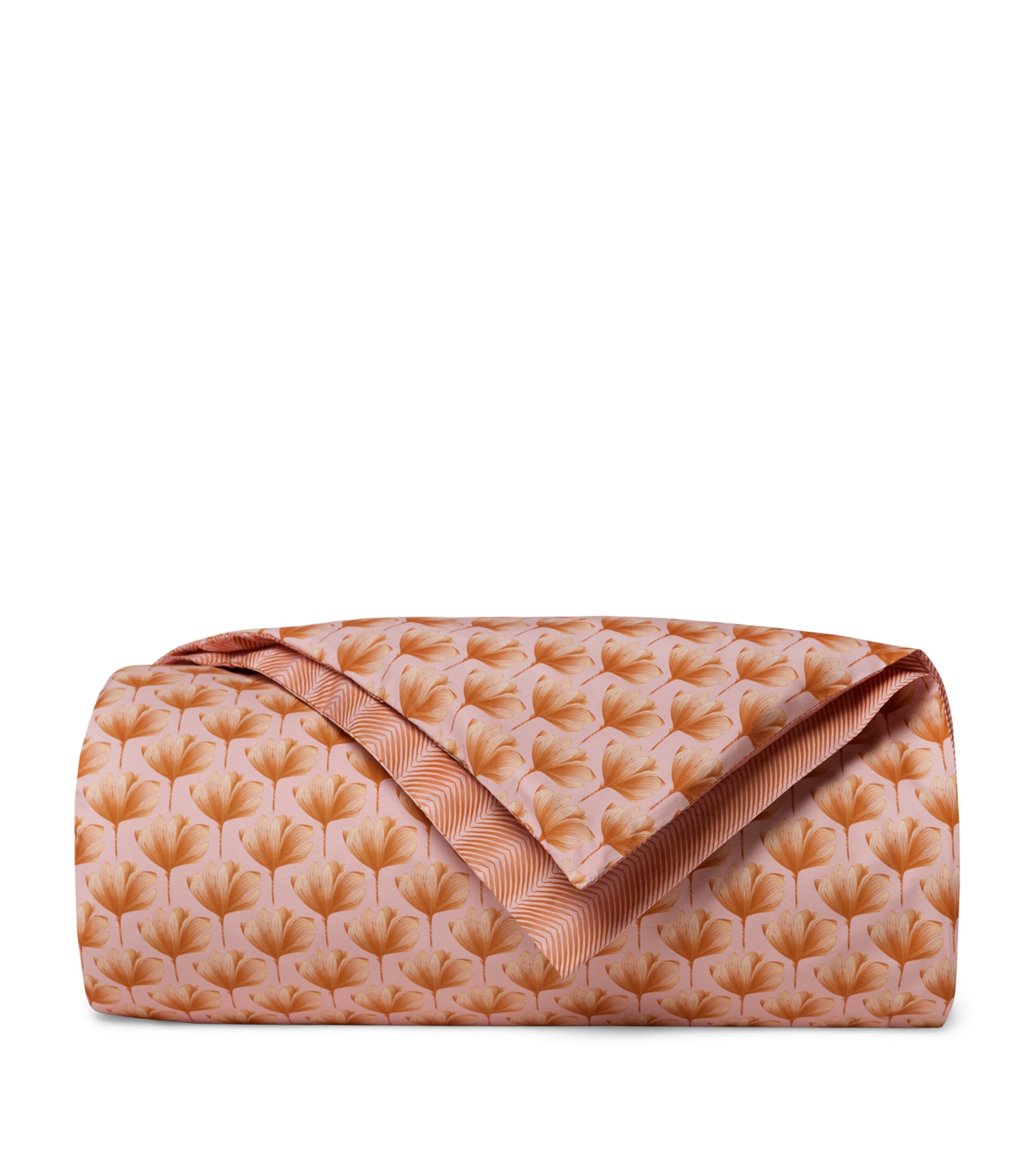 Cotton Continental King Pillowcase (50cm x 90cm) PINK/ORANGE Image 1