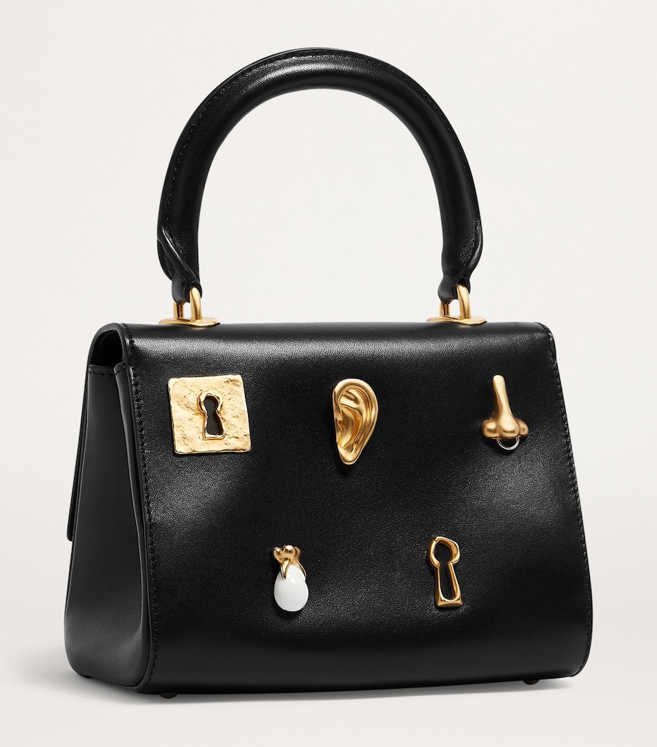 Mini Leather Bijoux Secret Top-Handle Bag 999BLACK Image 3