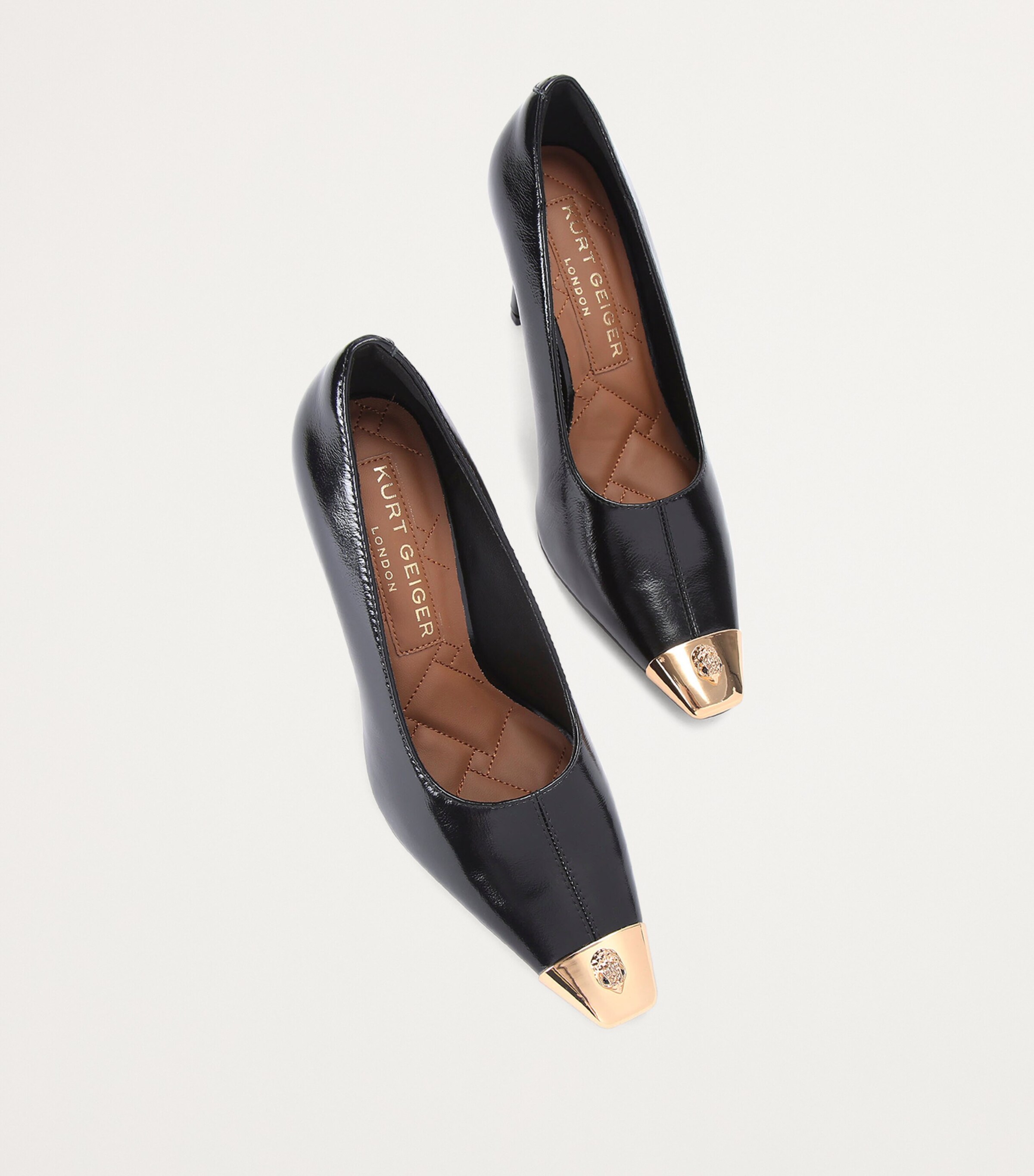Kurt Geiger London Patent Leather Regent Pumps 90 Black Image 3