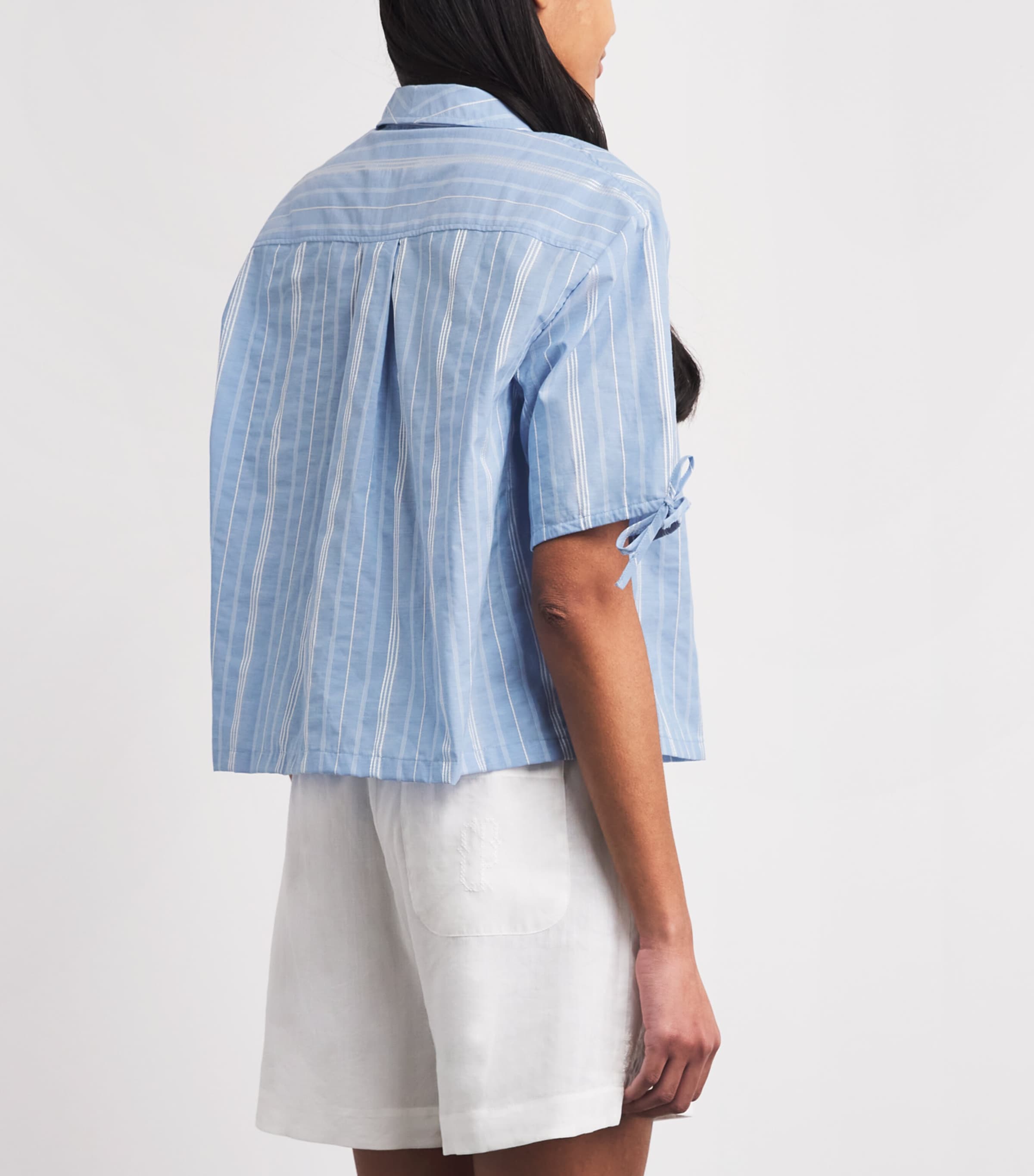 Claudie Pierlot Womens Embroidered Stripe Shirt Dual Color Image 5