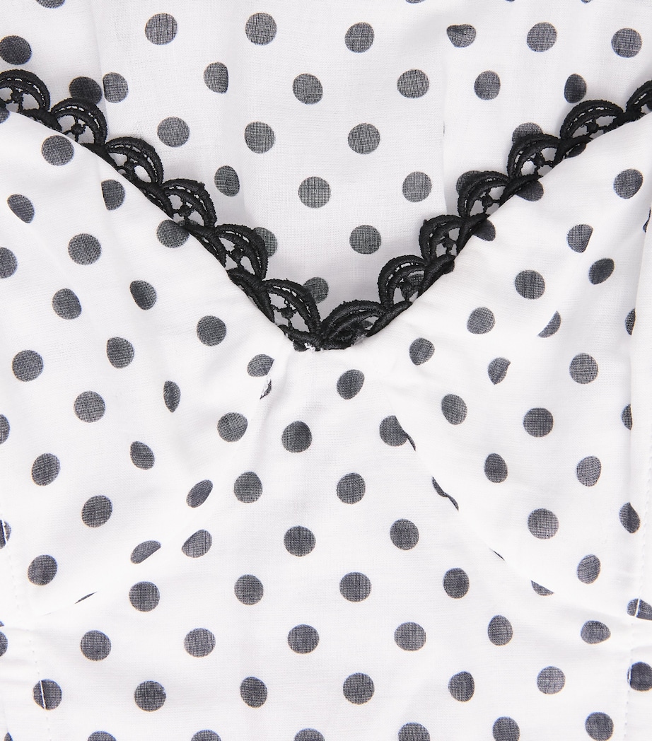Charo Ruiz Ibiza Womens Polka Dot Jimena Midi Dress White Dots Image 6