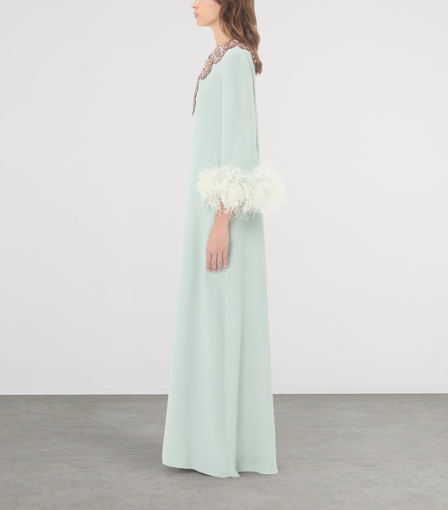 Silk Embellished Maxi Dress QM1 Image 3