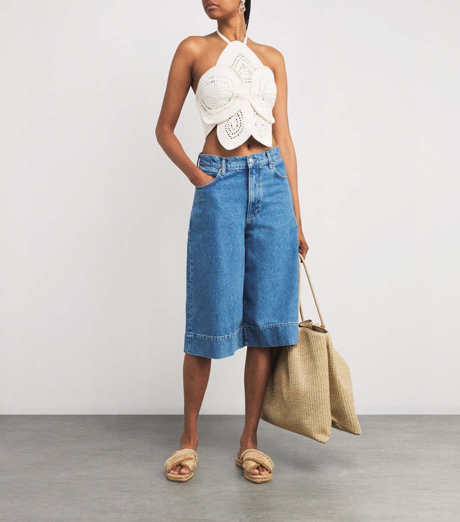 Crochet Emelia Crop Top OFF WHITE Image 2