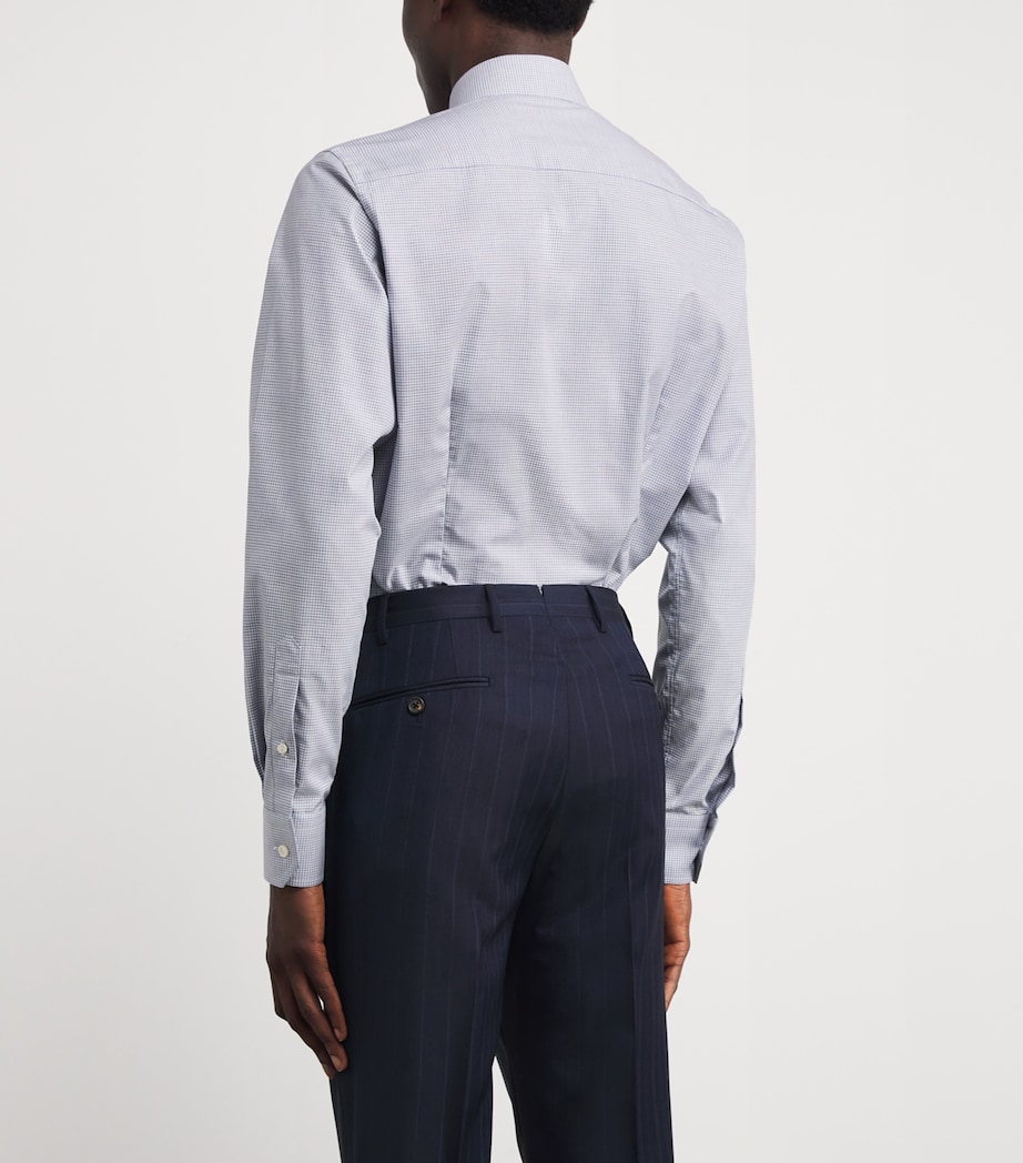 Cotton Fine Twill Check Shirt LIGHT PURPLE Image 4