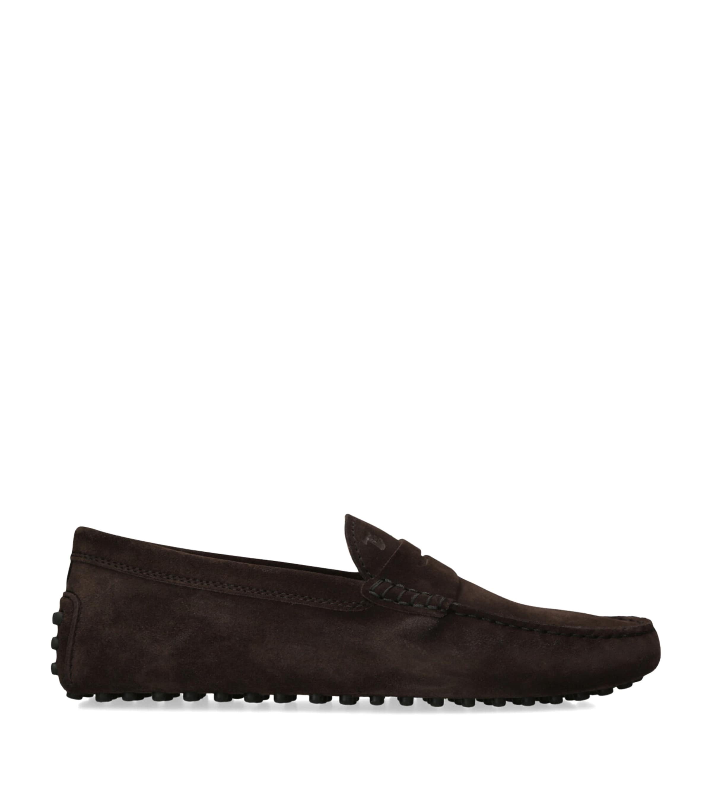 Suede Penny Driving Shoes DARK BROWN Image 1