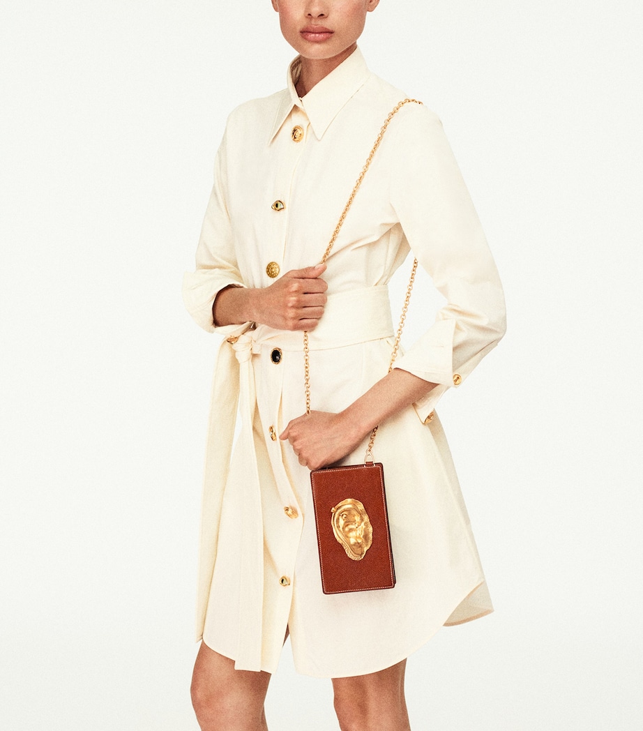 Leather Ear Phone Pouch 806 CARAMEL Image 2