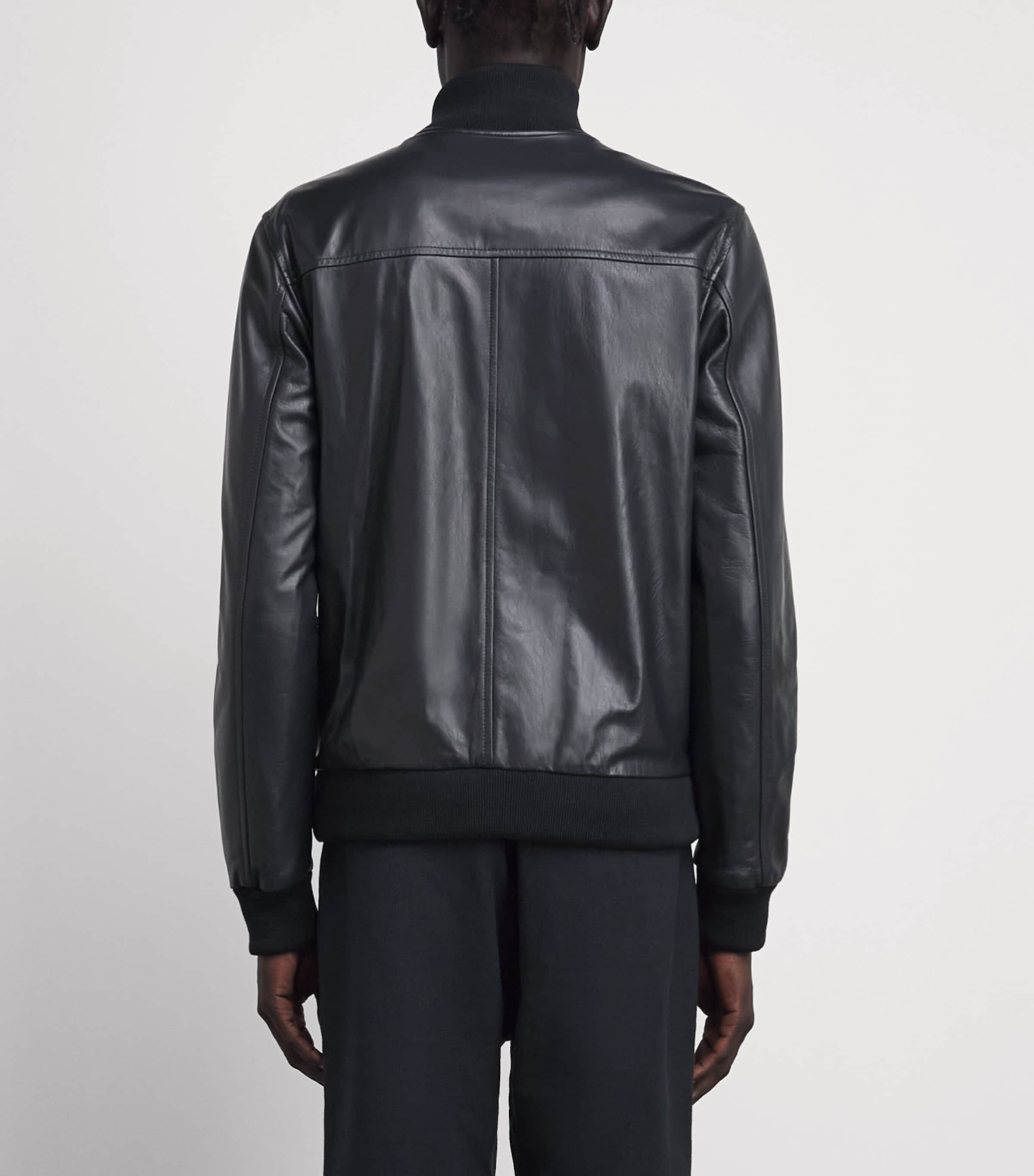 Valstar Mens Leather Padded Valstarino Jacket Navy Image 5