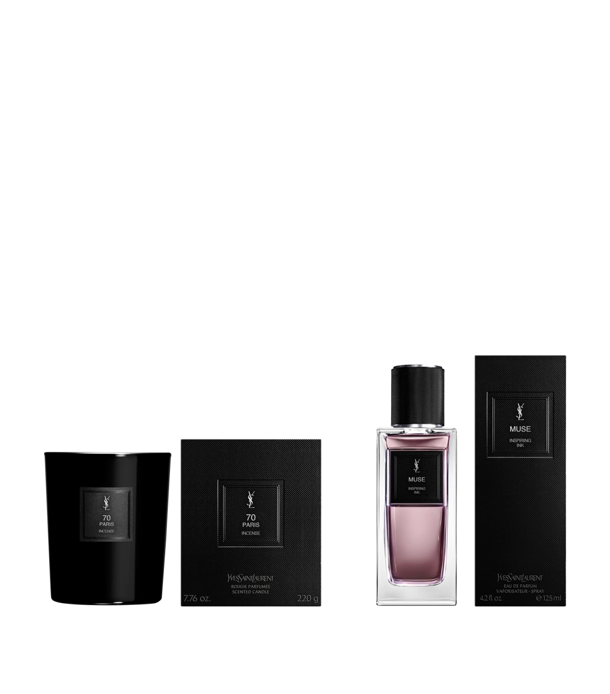 Ysl Le Vestiaire Des Parfums Muse And Paris Candle Gift Set In Black