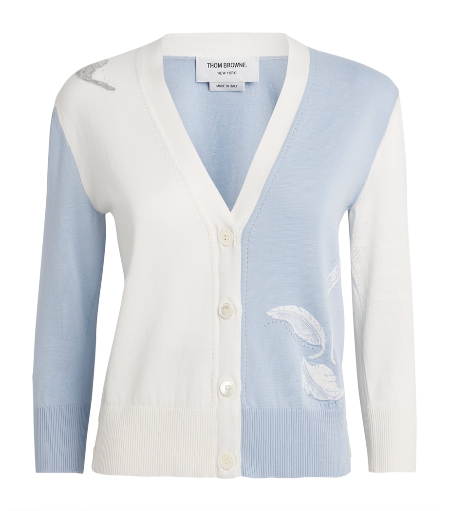 Cotton Feather Cardigan LT BLUE Image 1